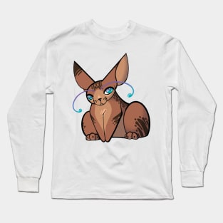 Silent Judgment Brown Tabby Alien Cat :: Canines and Felines Long Sleeve T-Shirt